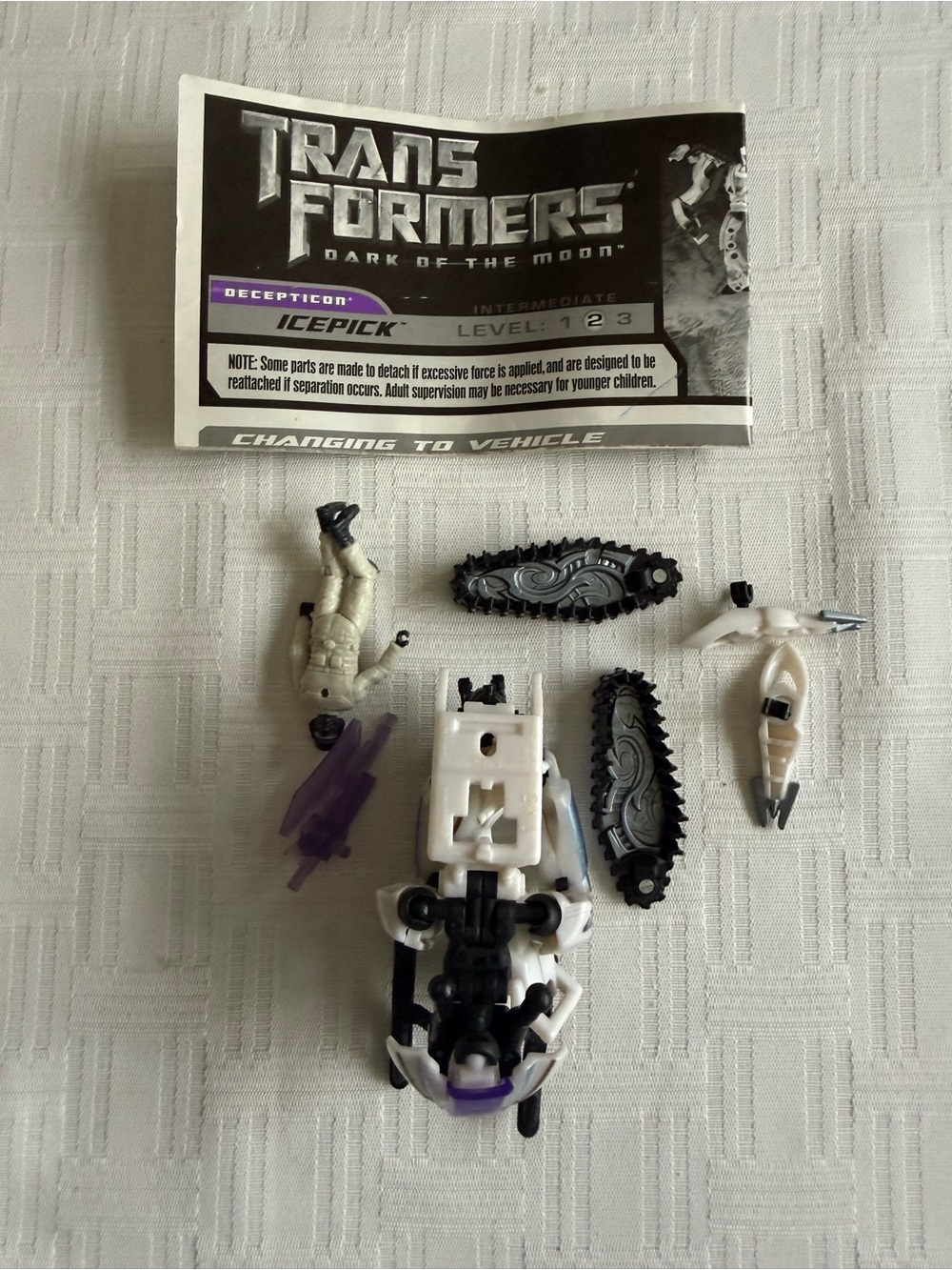 Vintage Transformers Dark of the Moon Icepick Sergeant Chaos Level 2